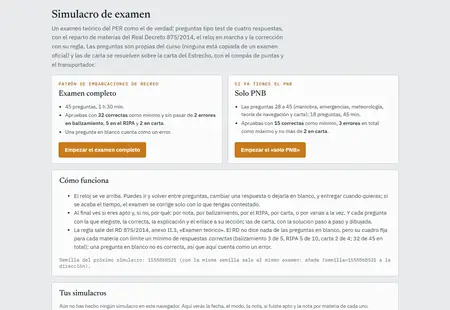 El simulacro de examen del curso